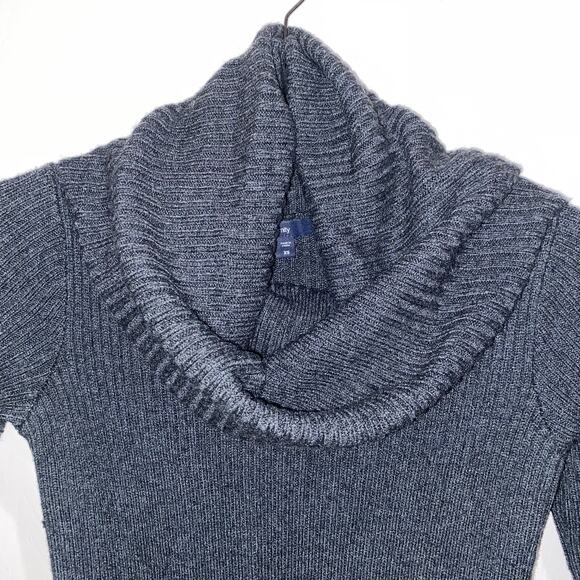 GAP MATERNITY Gray XS Wool Blend Cowl Neck LongSleeve Ribbed Sweater Fall Winter - Picture 3 of 6